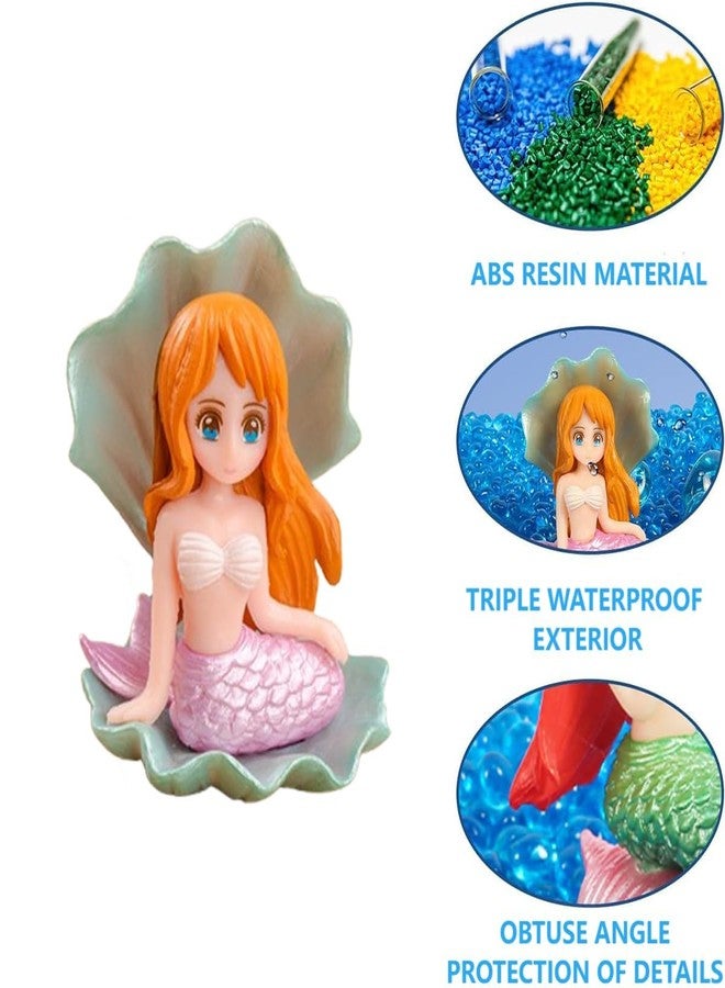 TRADESK Anky Cute Mermaid Toy for Aquarium Fish Tank, Terrarium, Cake, DIY and Home Decorations | Multipurpose Decoration Toy (Pack of 3) - Image 2